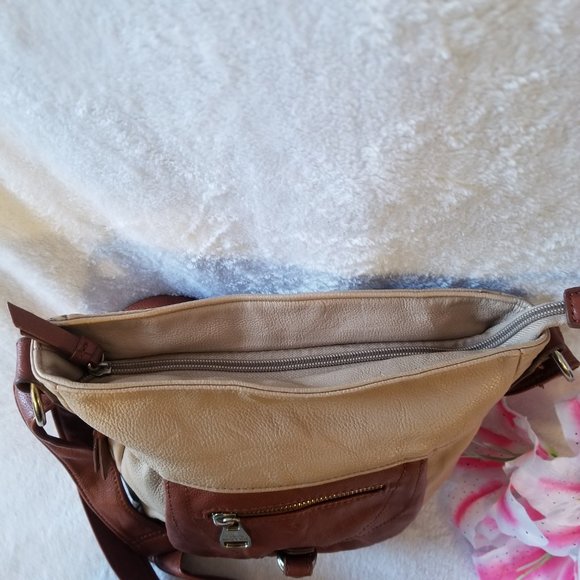 Steve Madden Vegan Leather Expandable Crossbody Satchel Tote - Picture 11 of 16